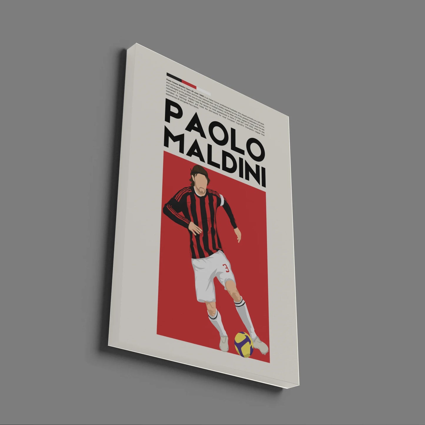 Paolo Maldini AC Milan - Minimalist