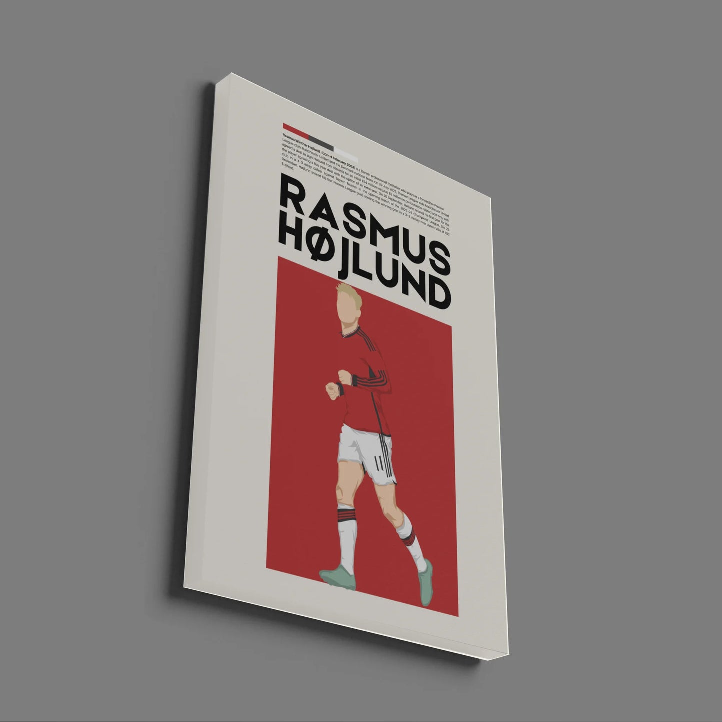 Rasmus Højlund Man Utd - Minimalist