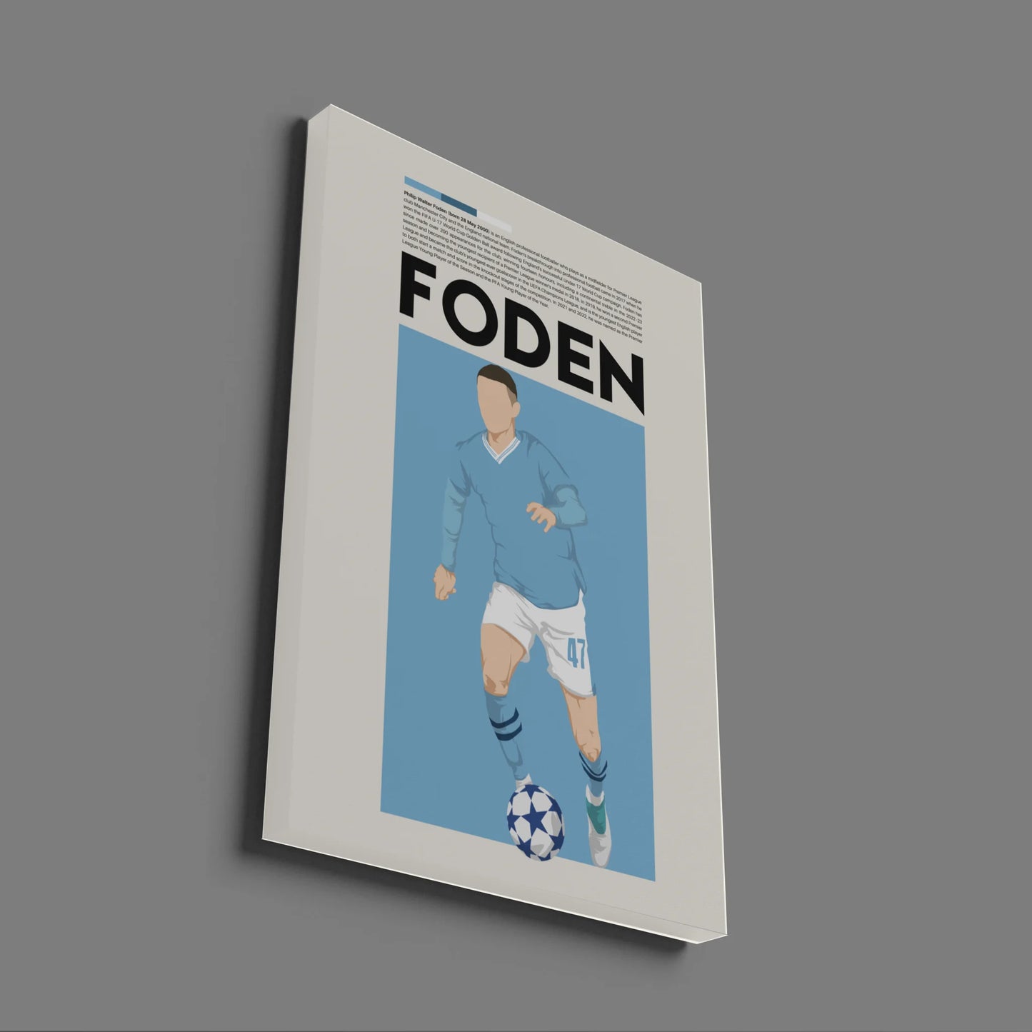 Phil Foden Man City - Minimalist