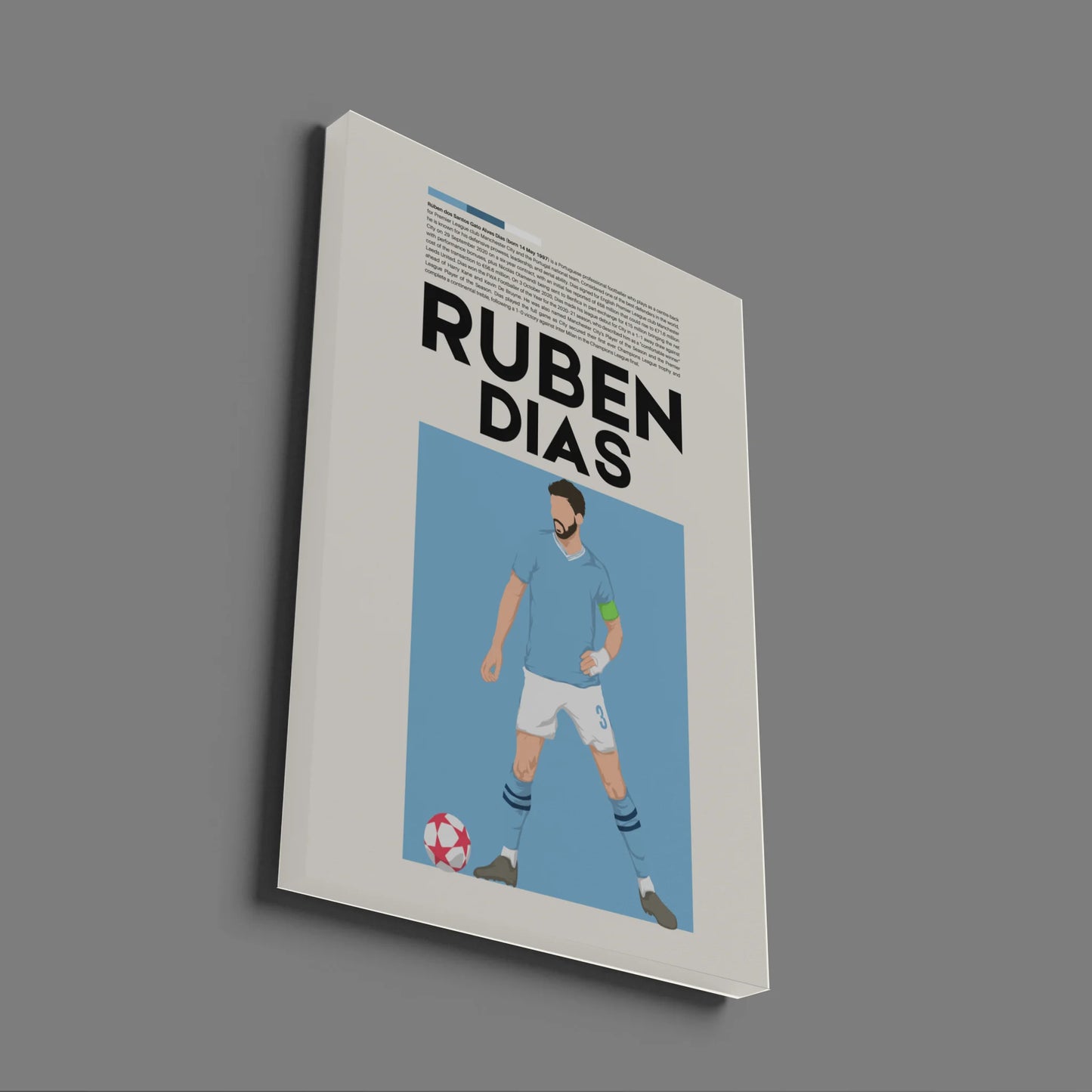 Rúben Dias Man City - Minimalist