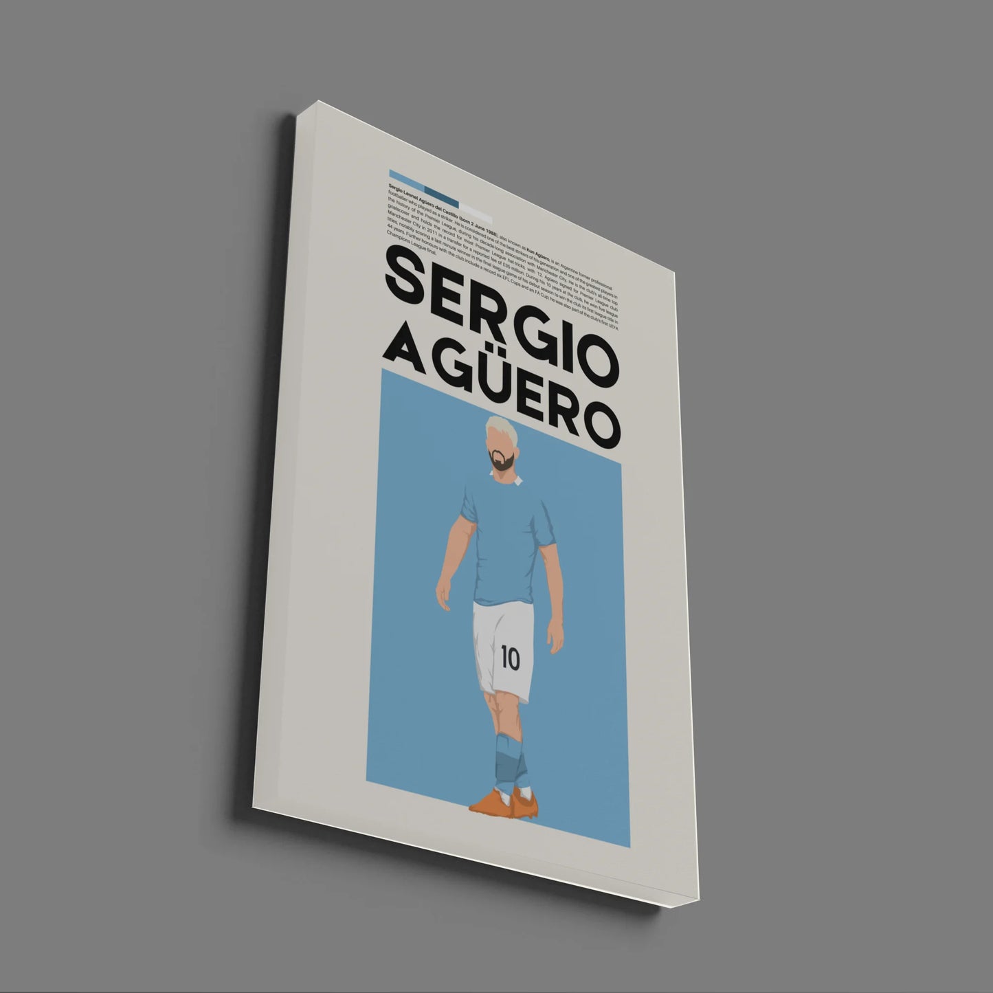 Sergio Agüero Man City - Minimalist