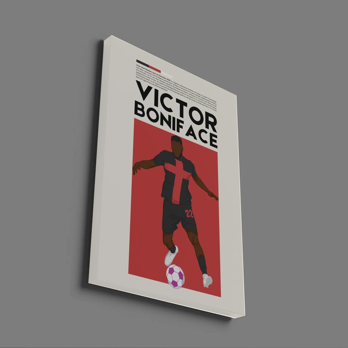 Victor Boniface Leverkusen - Minimalist