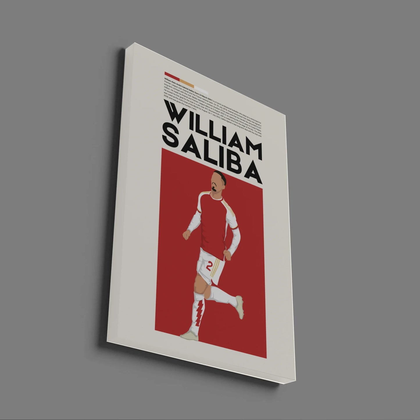 William Saliba Arsenal - Minimalist