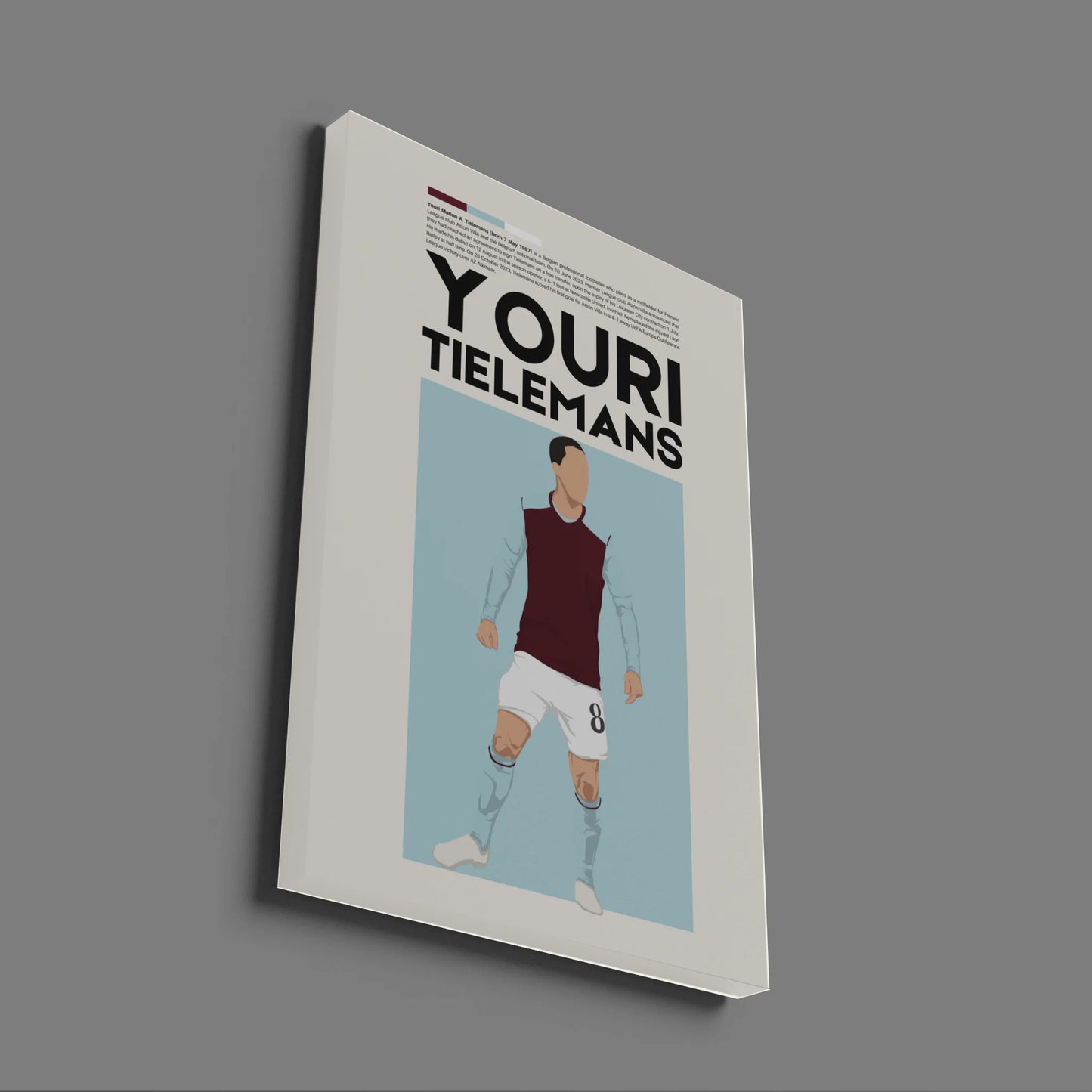 Youri Tielemans Aston Villa - Minimalist