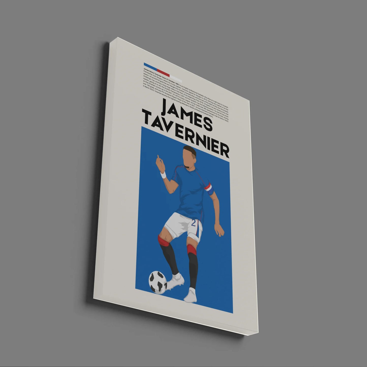 James Tavernier Rangers - Minimalist