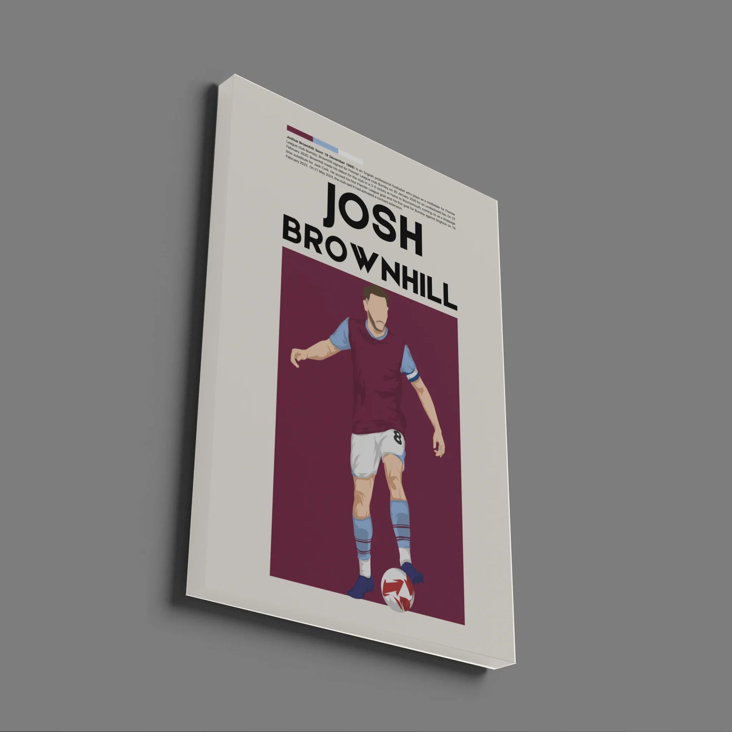 Josh Brownhill Burnley - Minimalist