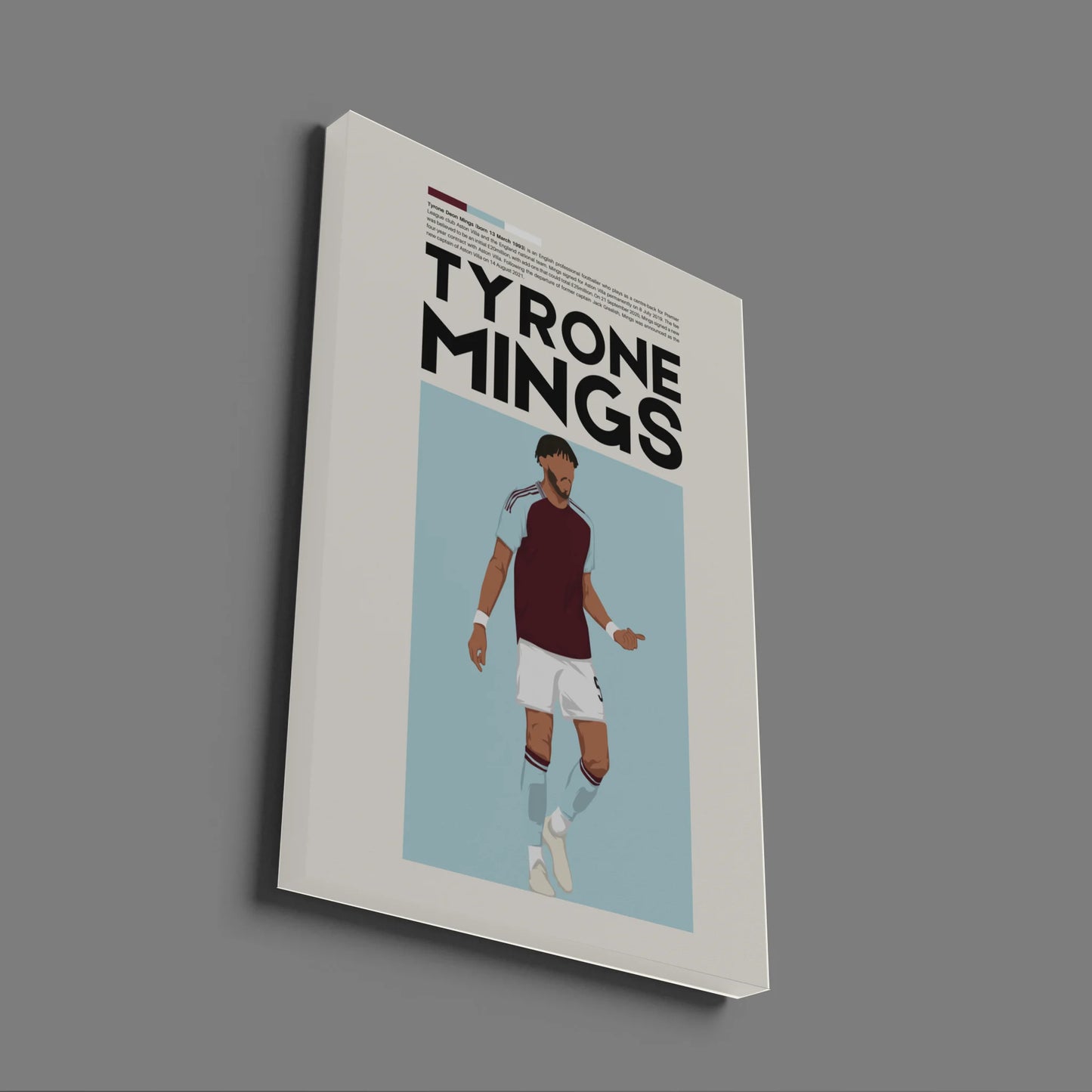 Tyrone Mings Aston Villa - Minimalist