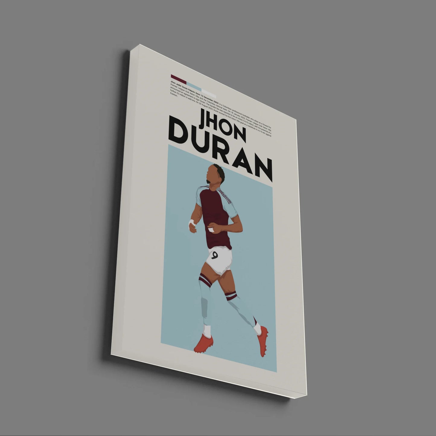 Jhon Durán Aston Villa - Minimalist