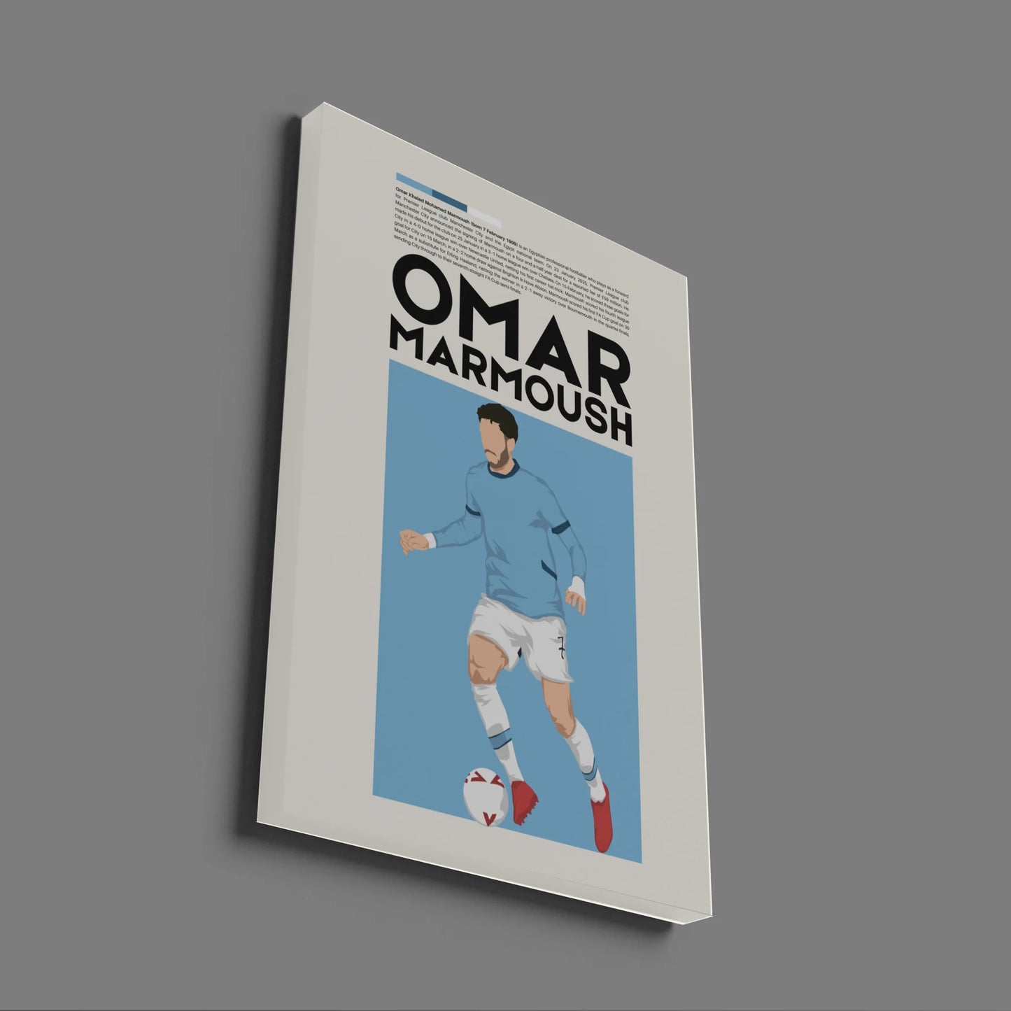 Omar Marmoush Man City - Minimalist