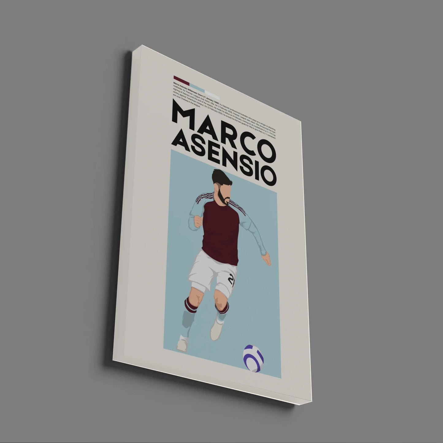 Marco Asensio Aston Villa - Minimalist