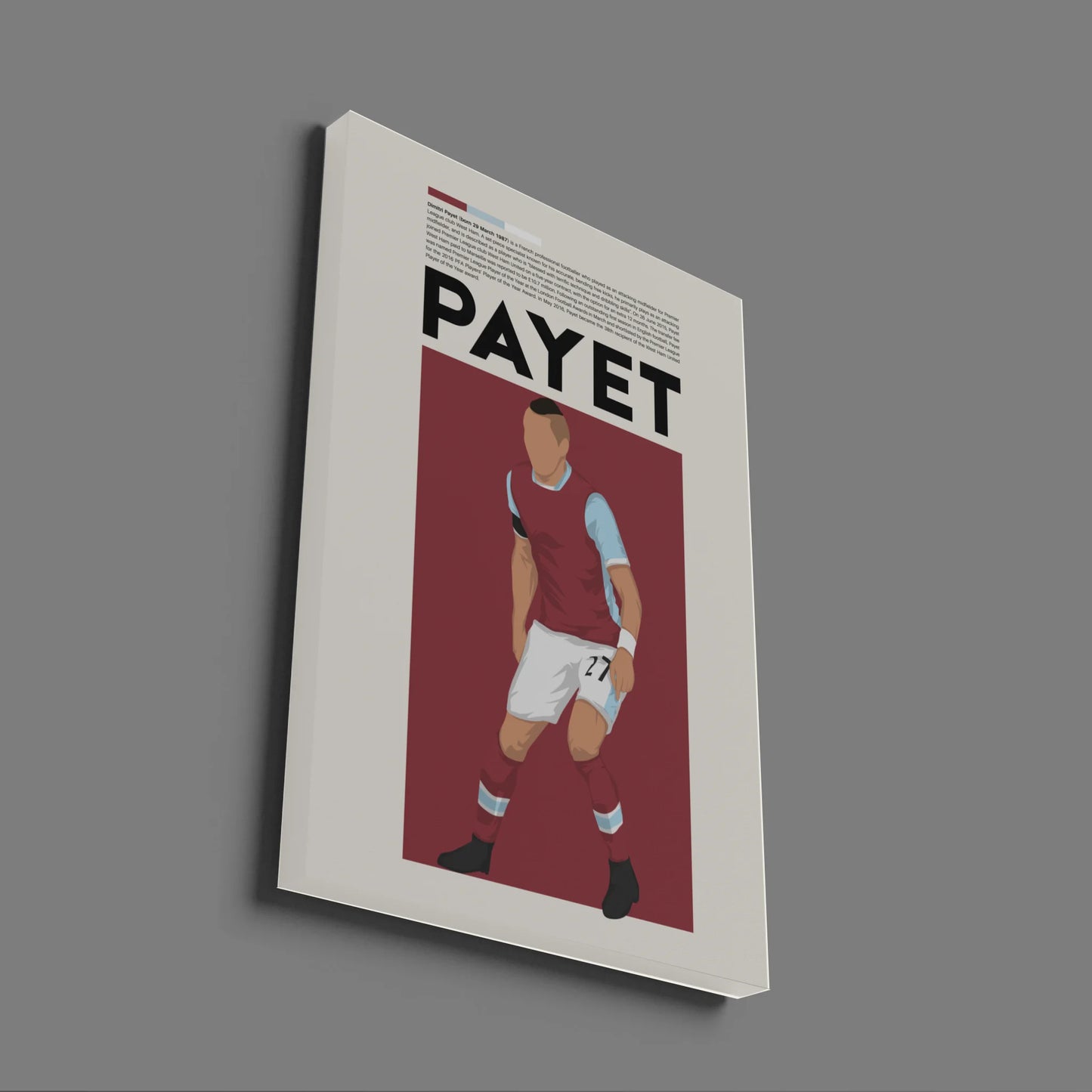 Dimitri Payet West Ham - Minimalist