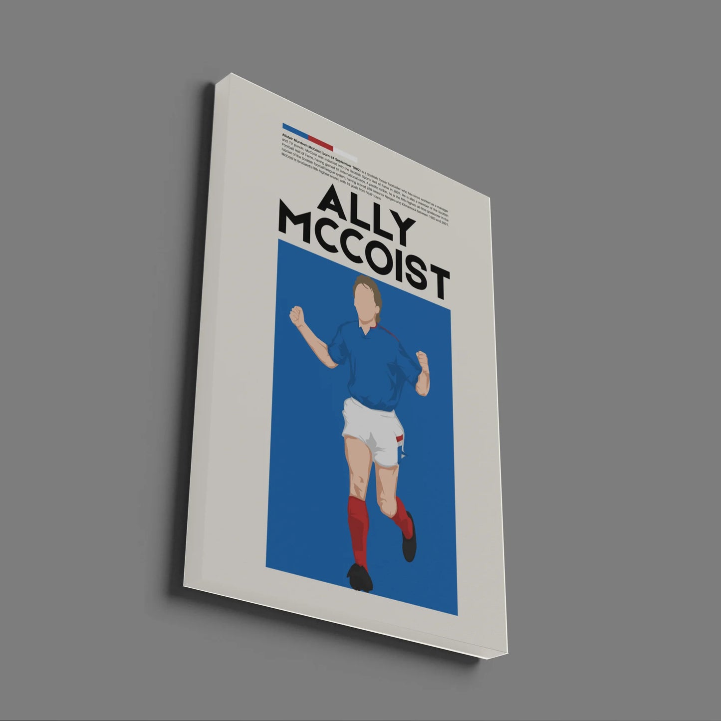 Ally McCoist Rangers - Minimalist