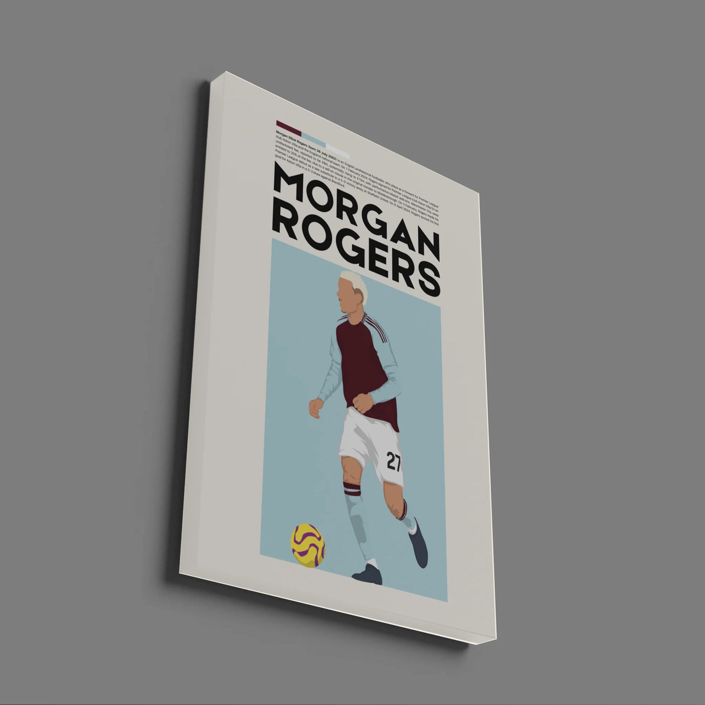 Morgan Rogers Aston Villa - Minimalist