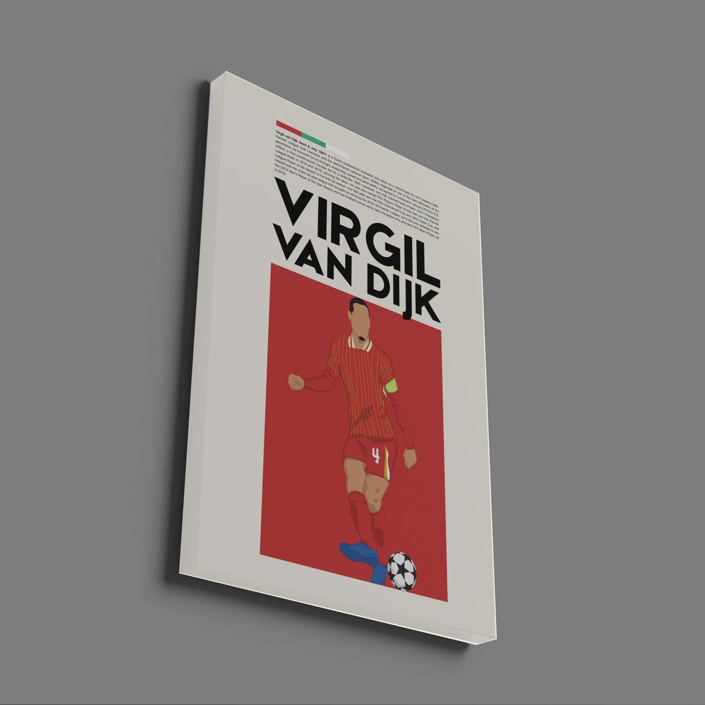 Virgil van Dijk Liverpool - Minimalist