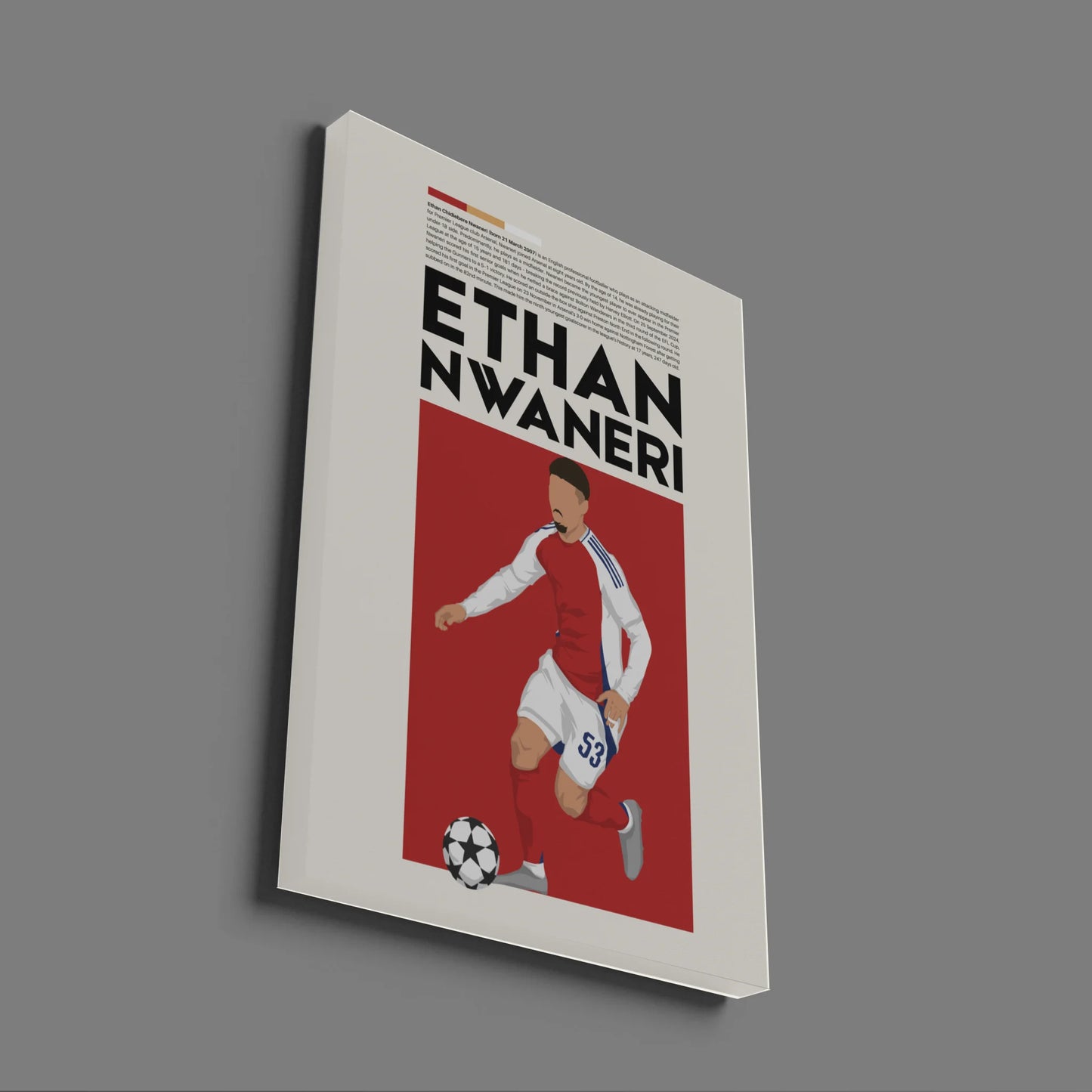 Ethan Nwaneri Arsenal - Minimalist