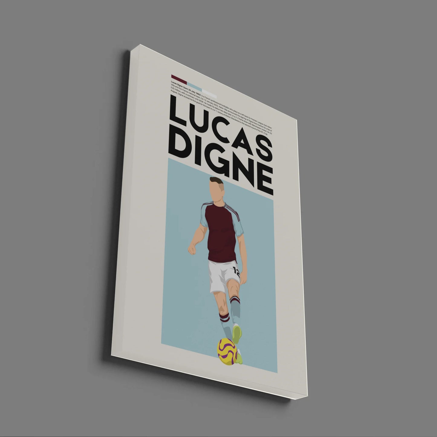 Lucas Digne Aston Villa - Minimalist