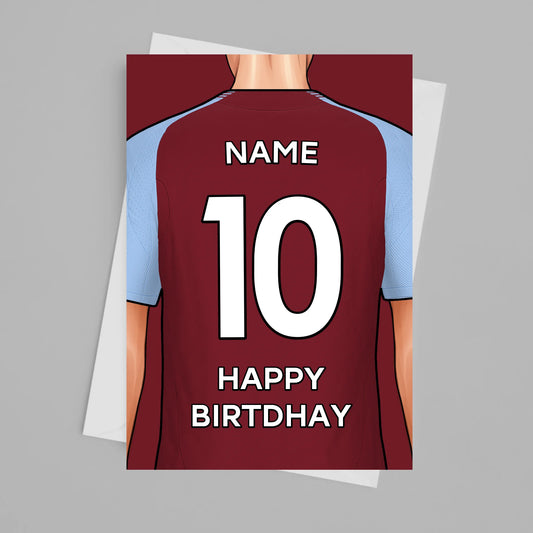 Aston Villa Personalised Card Poster - Fans Favourites