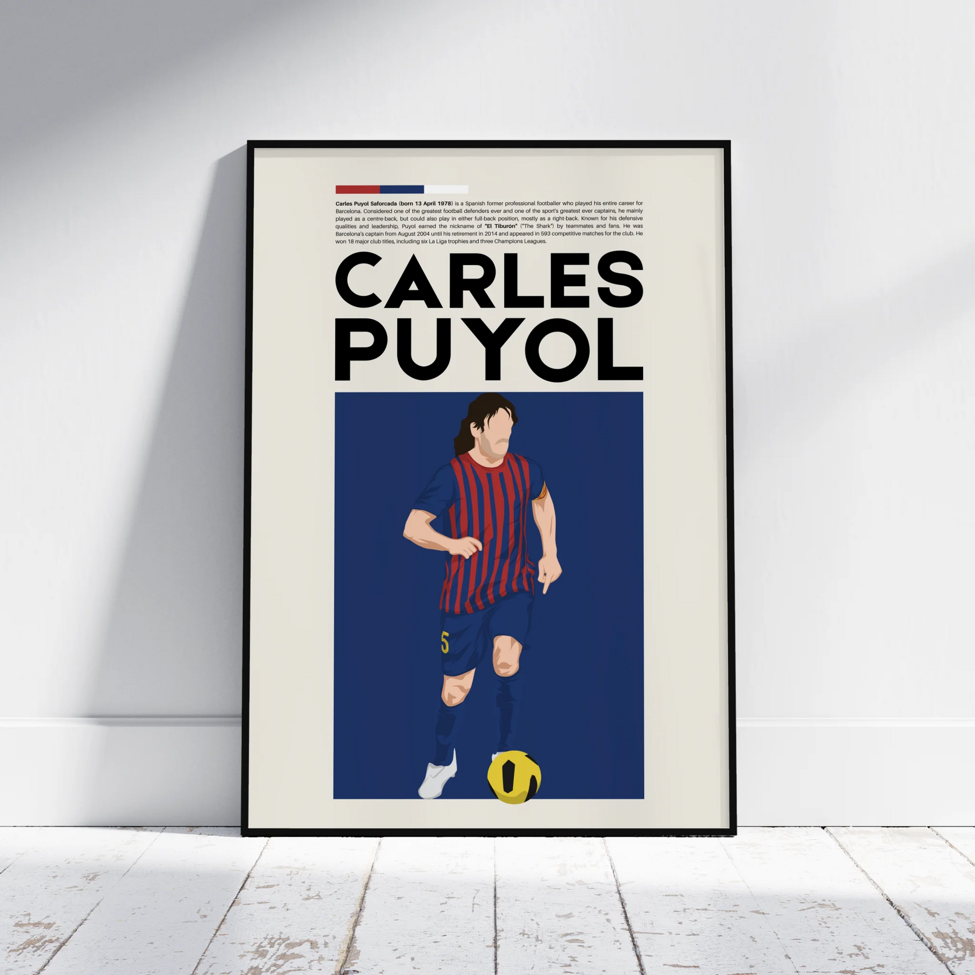 Carles Puyol Barcelona - Minimalist Poster - Fans Favourites