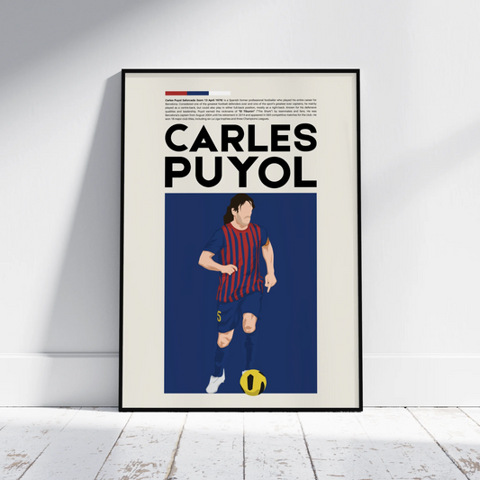 Carles Puyol Barcelona - Minimalist Poster - Fans Favourites