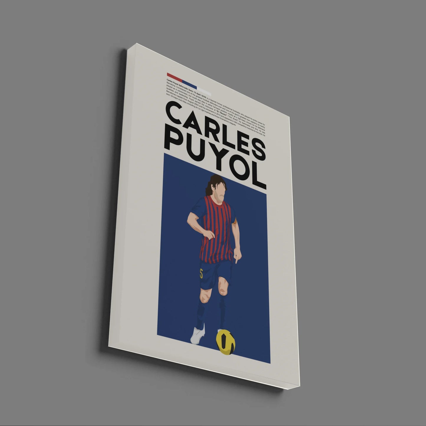 Carles Puyol Barcelona - Minimalist Poster - Fans Favourites
