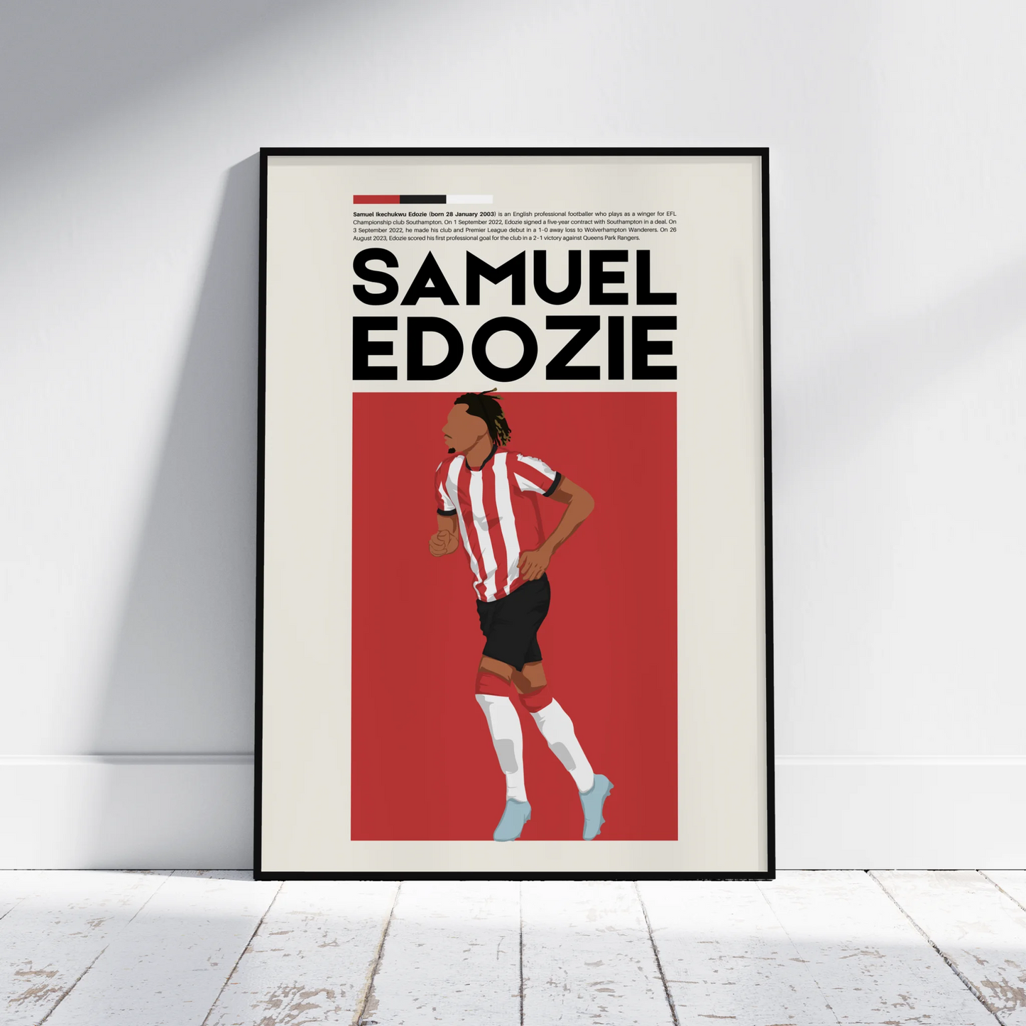Samuel Edozie Southampton - Minimalist Poster - Fans Favourites