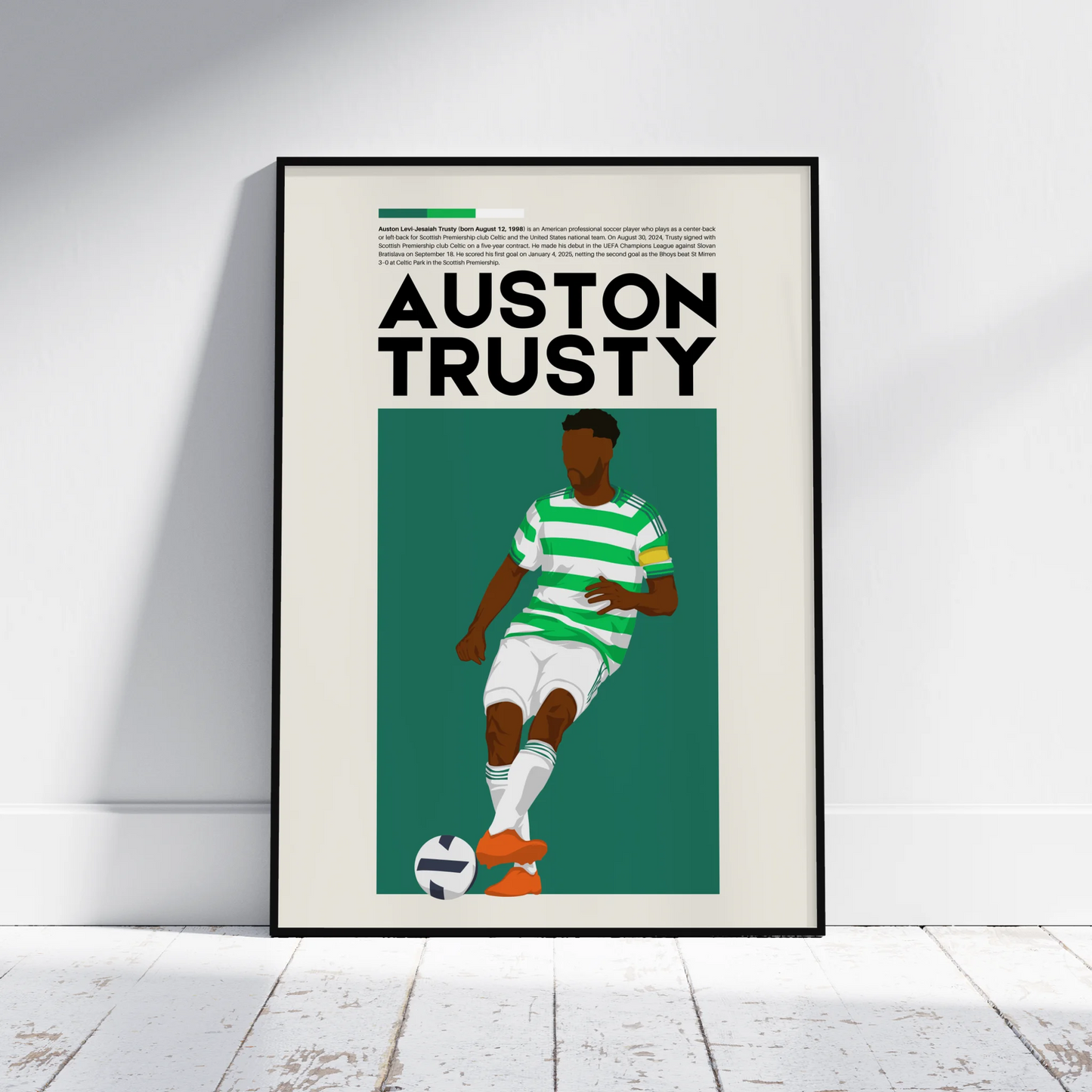 Auston Trusty Celtic - Minimalist Poster - Fans Favourites