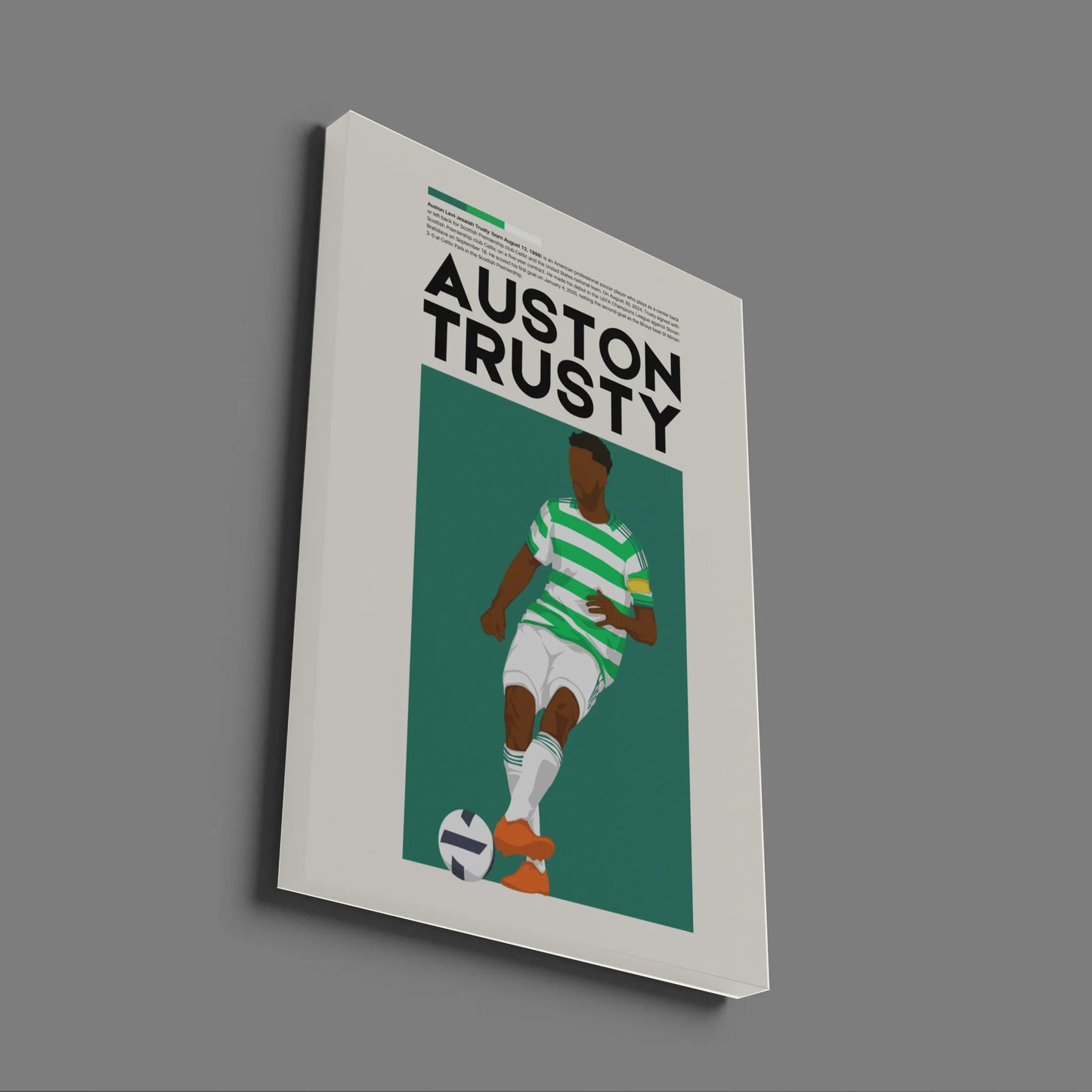 Auston Trusty Celtic - Minimalist Poster - Fans Favourites