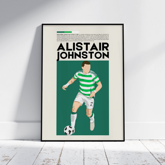 Alistair Johnston Celtic - Minimalist Poster - Fans Favourites