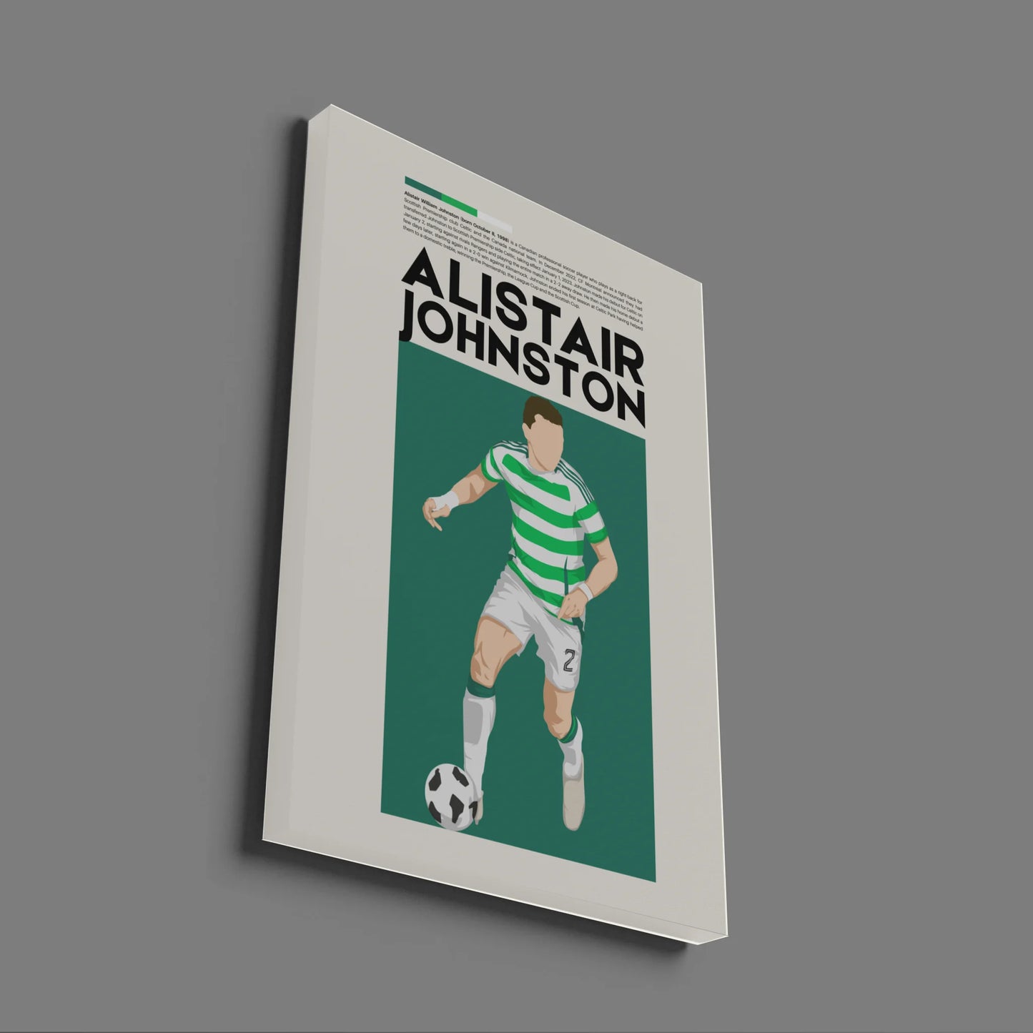 Alistair Johnston Celtic - Minimalist Poster - Fans Favourites