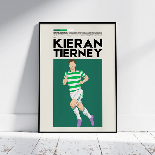 Kieran Tierney Celtic - Minimalist Poster - Fans Favourites