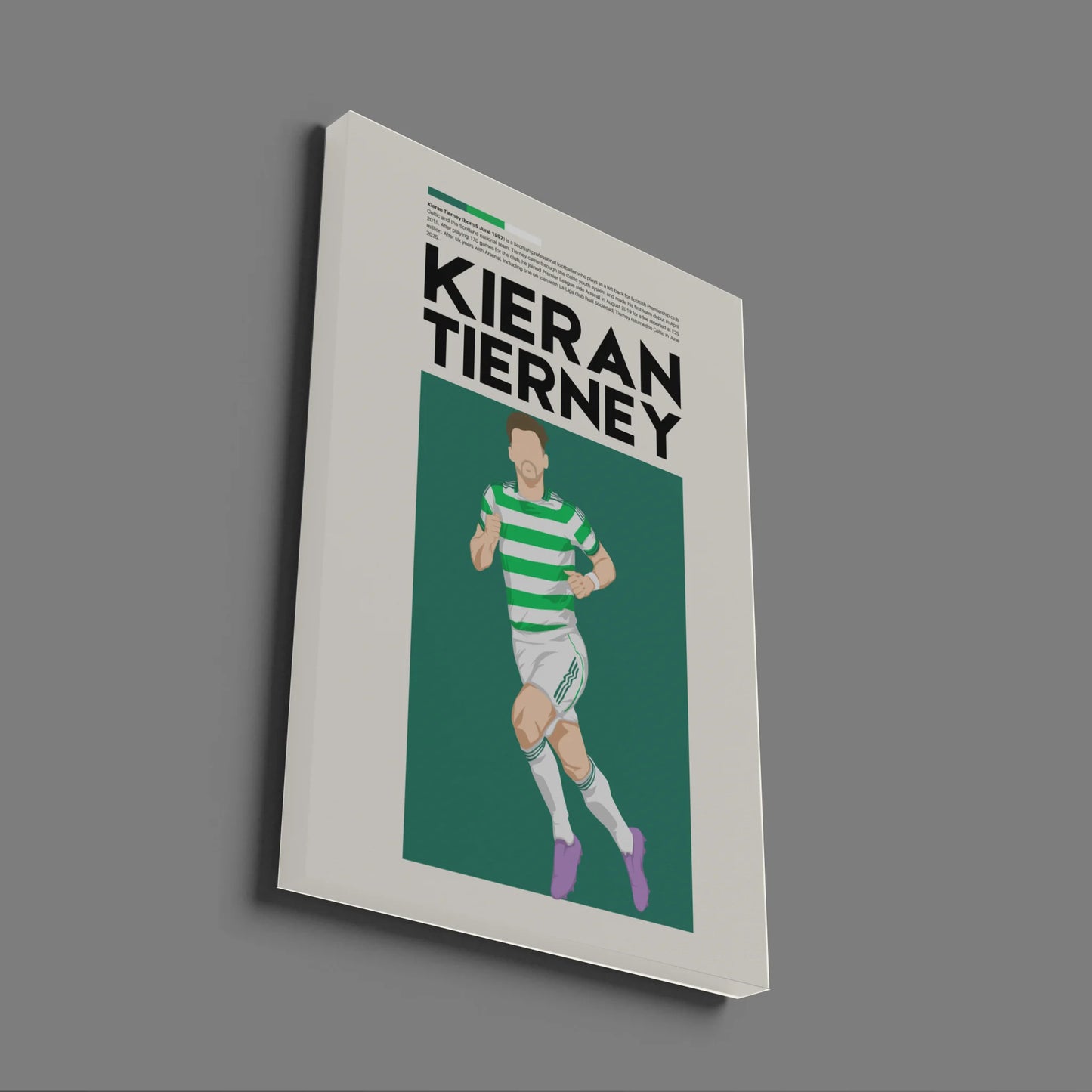 Kieran Tierney Celtic - Minimalist Poster - Fans Favourites