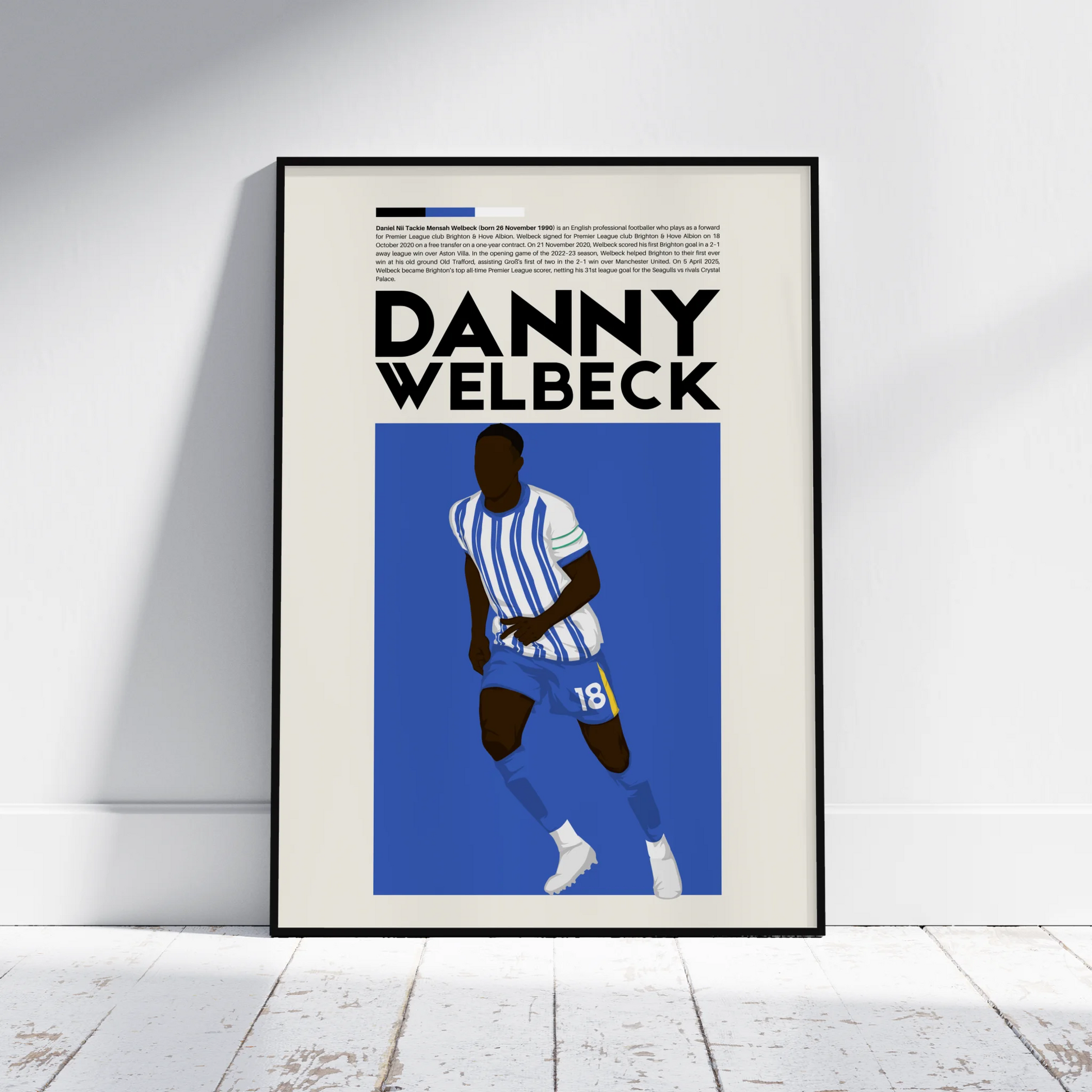 Danny Welbeck Brighton - Minimalist Poster - Fans Favourites