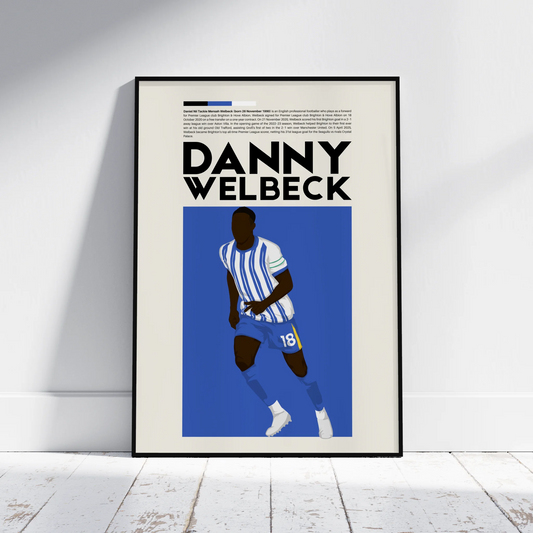 Danny Welbeck Brighton - Minimalist Poster - Fans Favourites