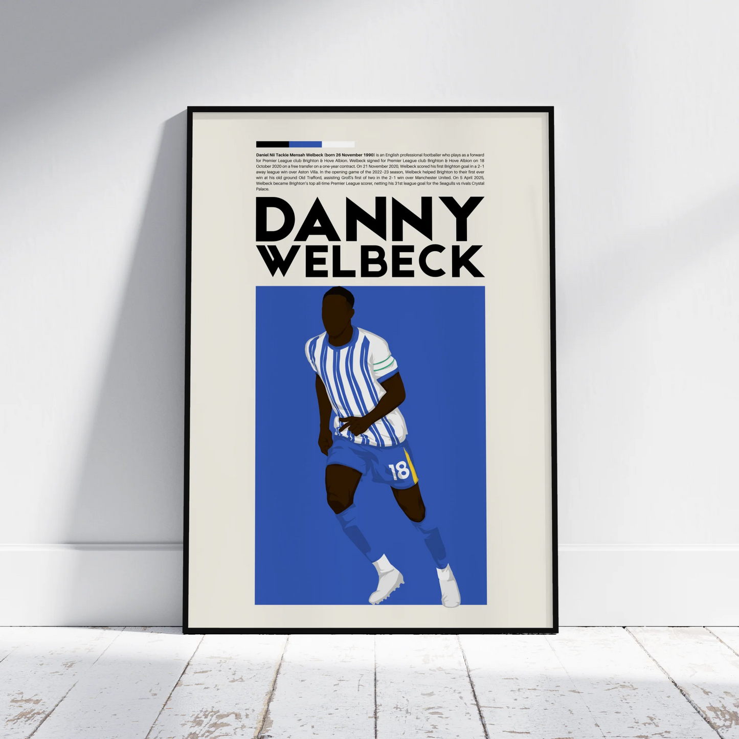 Danny Welbeck Brighton - Minimalist Poster - Fans Favourites