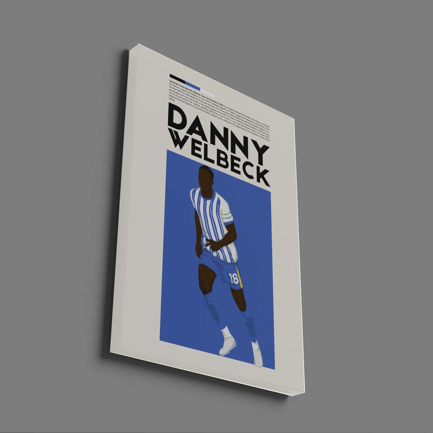 Danny Welbeck Brighton - Minimalist Poster - Fans Favourites