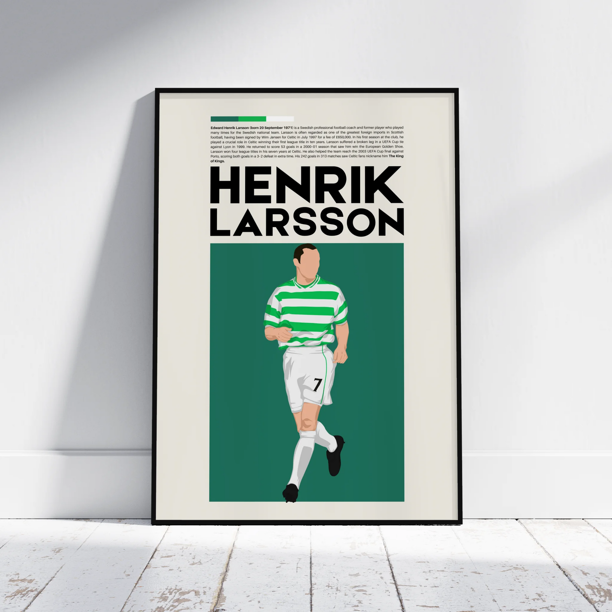 Henrik Larsson Celtic - Minimalist Poster - Fans Favourites