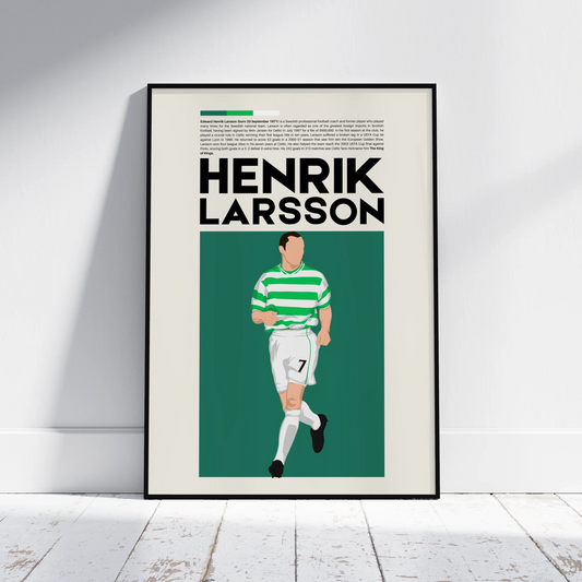 Henrik Larsson Celtic - Minimalist Poster - Fans Favourites