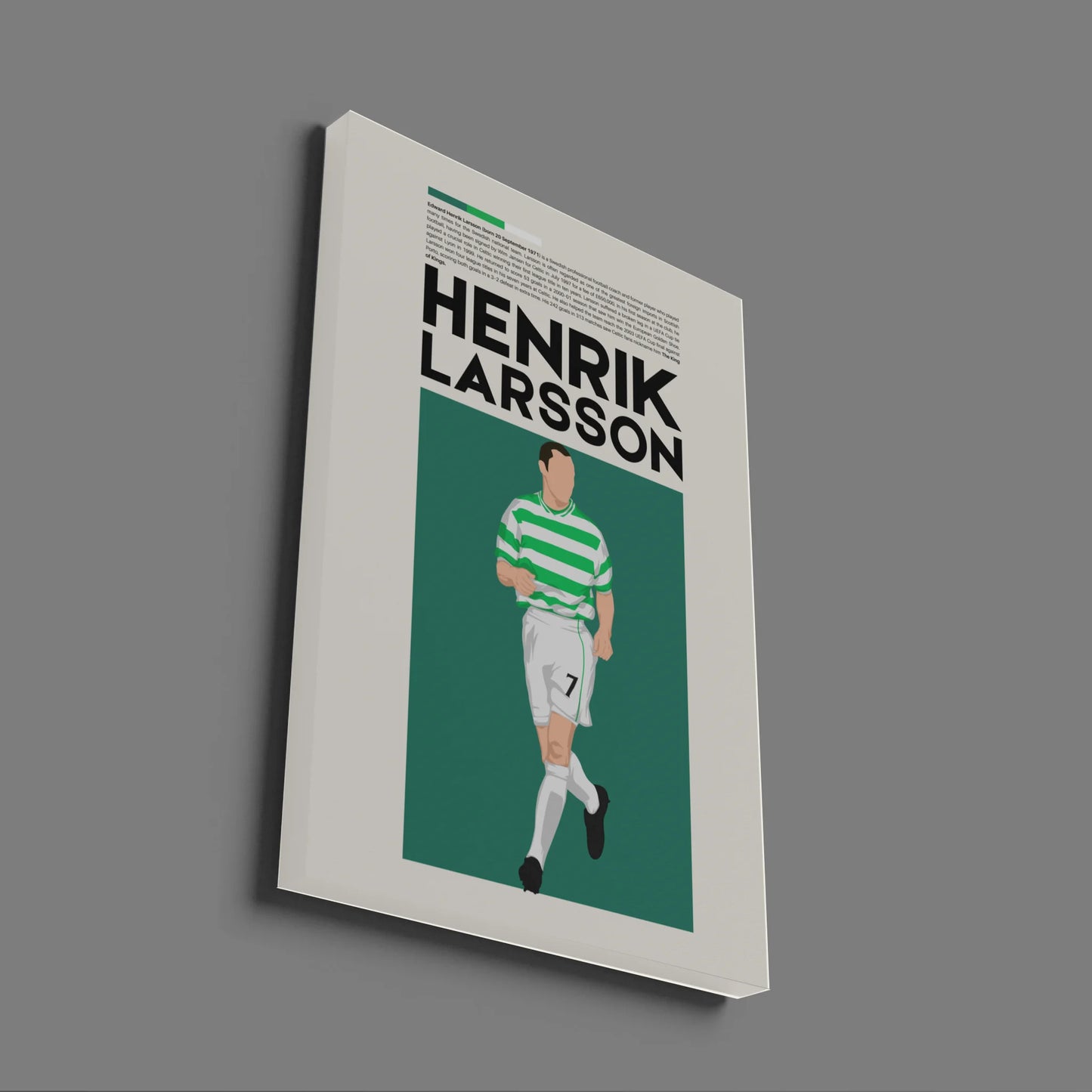 Henrik Larsson Celtic - Minimalist Poster - Fans Favourites