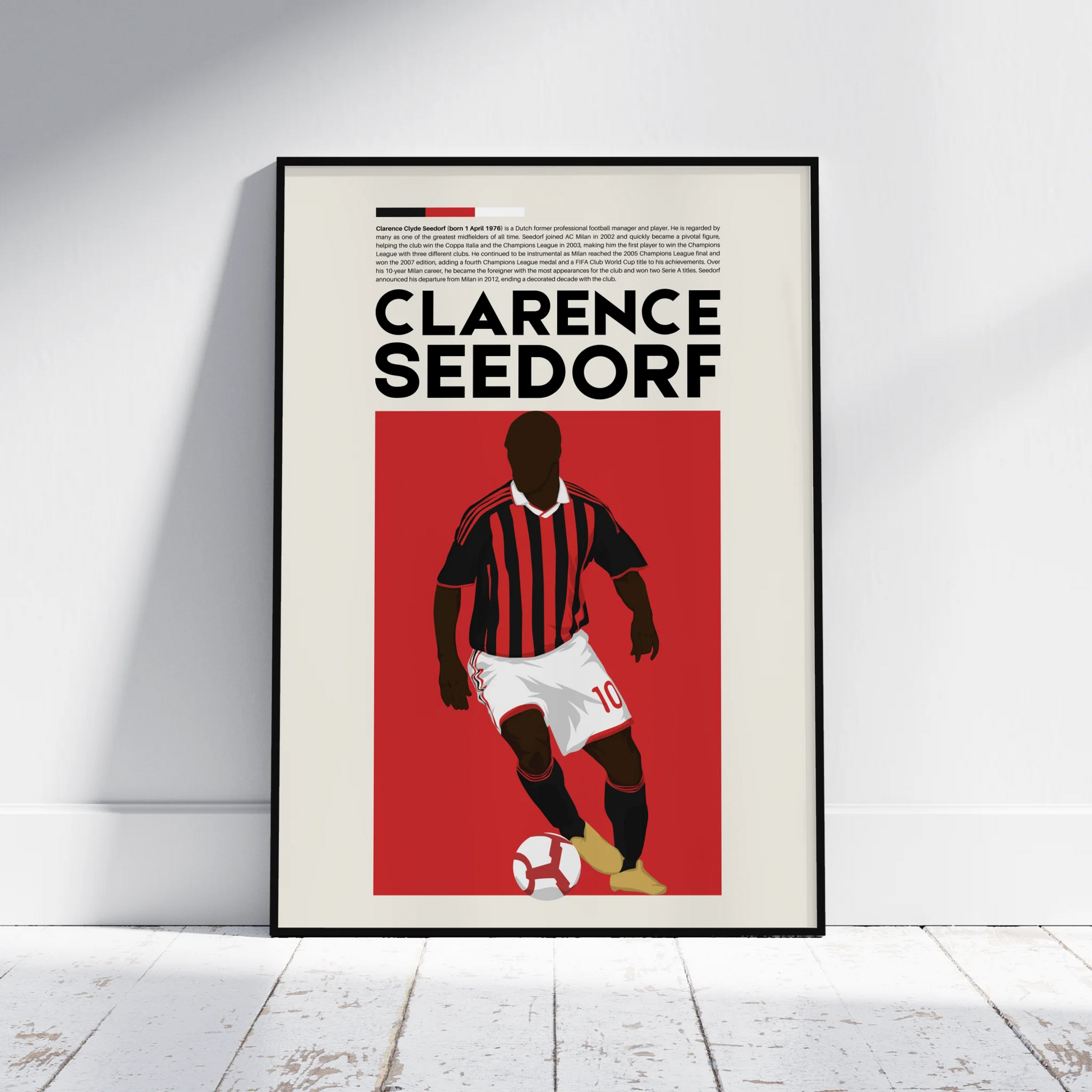 Clarence Seedorf AC Milan - Minimalist Poster - Fans Favourites