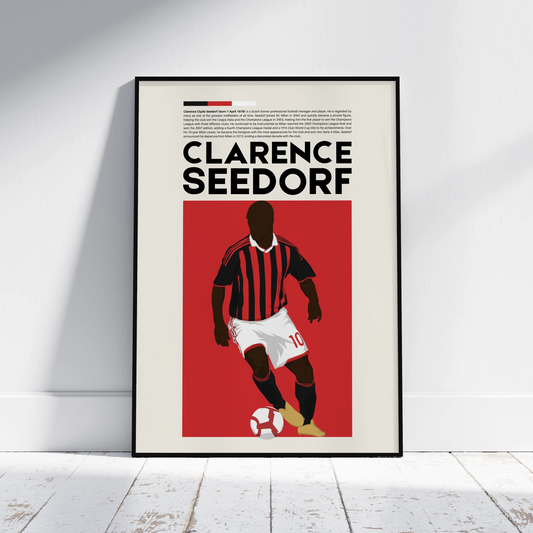 Clarence Seedorf AC Milan - Minimalist Poster - Fans Favourites