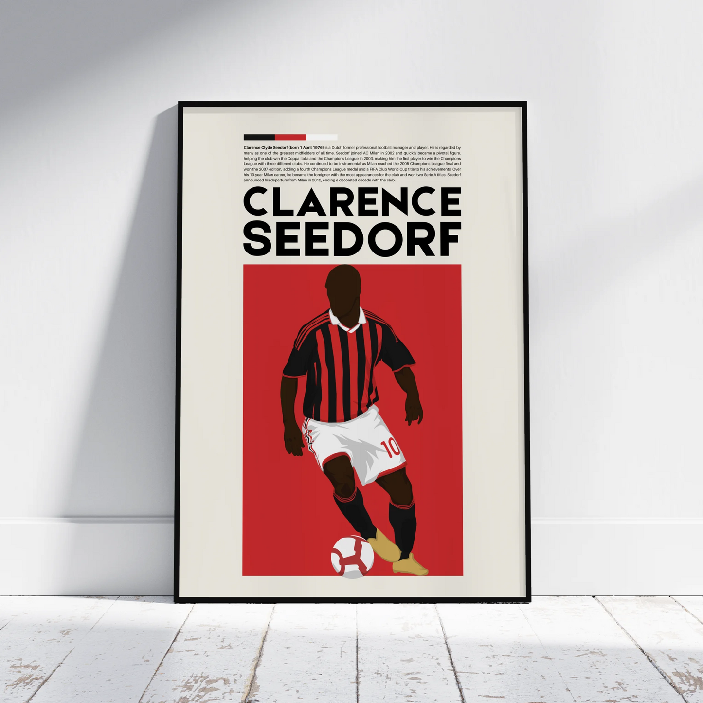 Clarence Seedorf AC Milan - Minimalist Poster - Fans Favourites