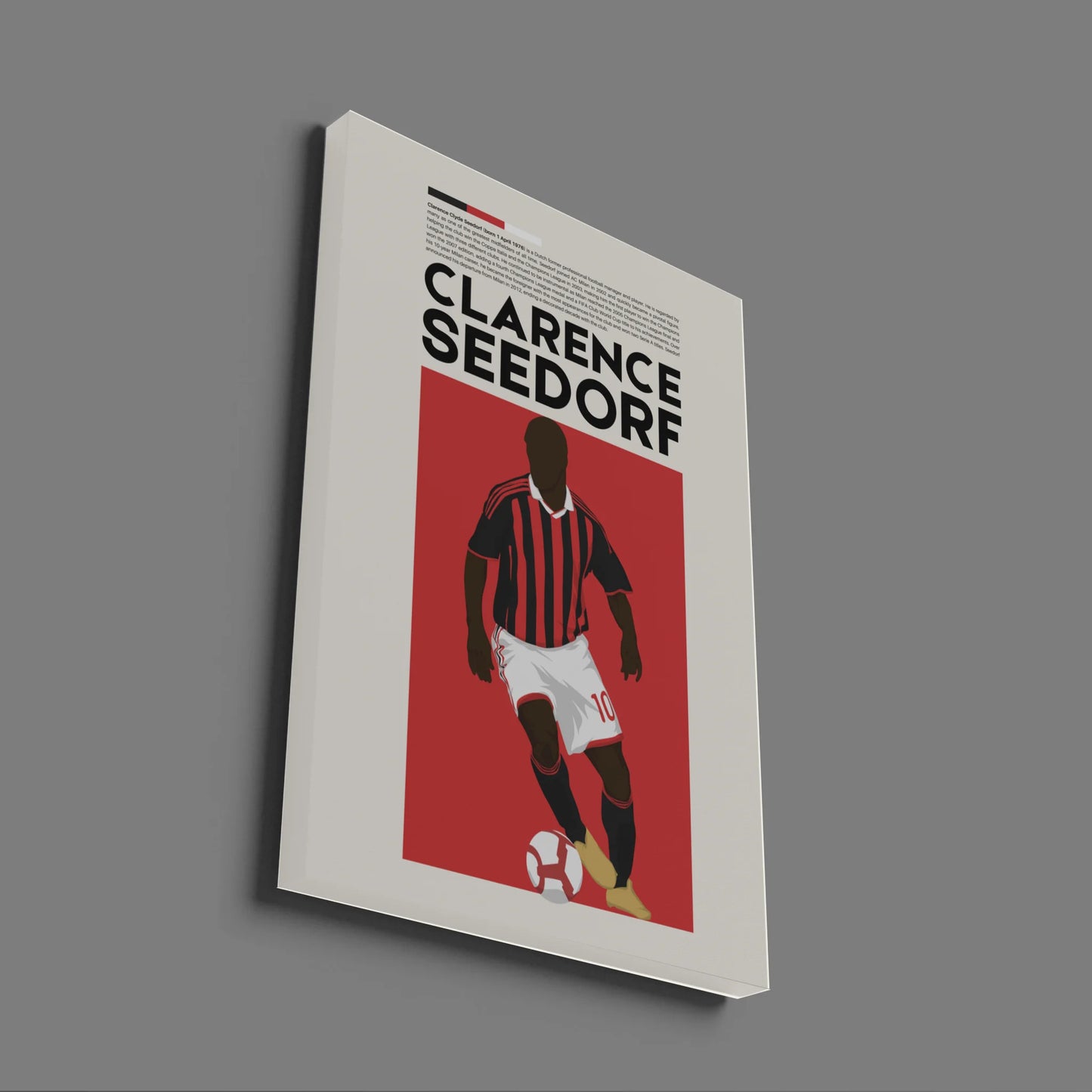 Clarence Seedorf AC Milan - Minimalist Poster - Fans Favourites