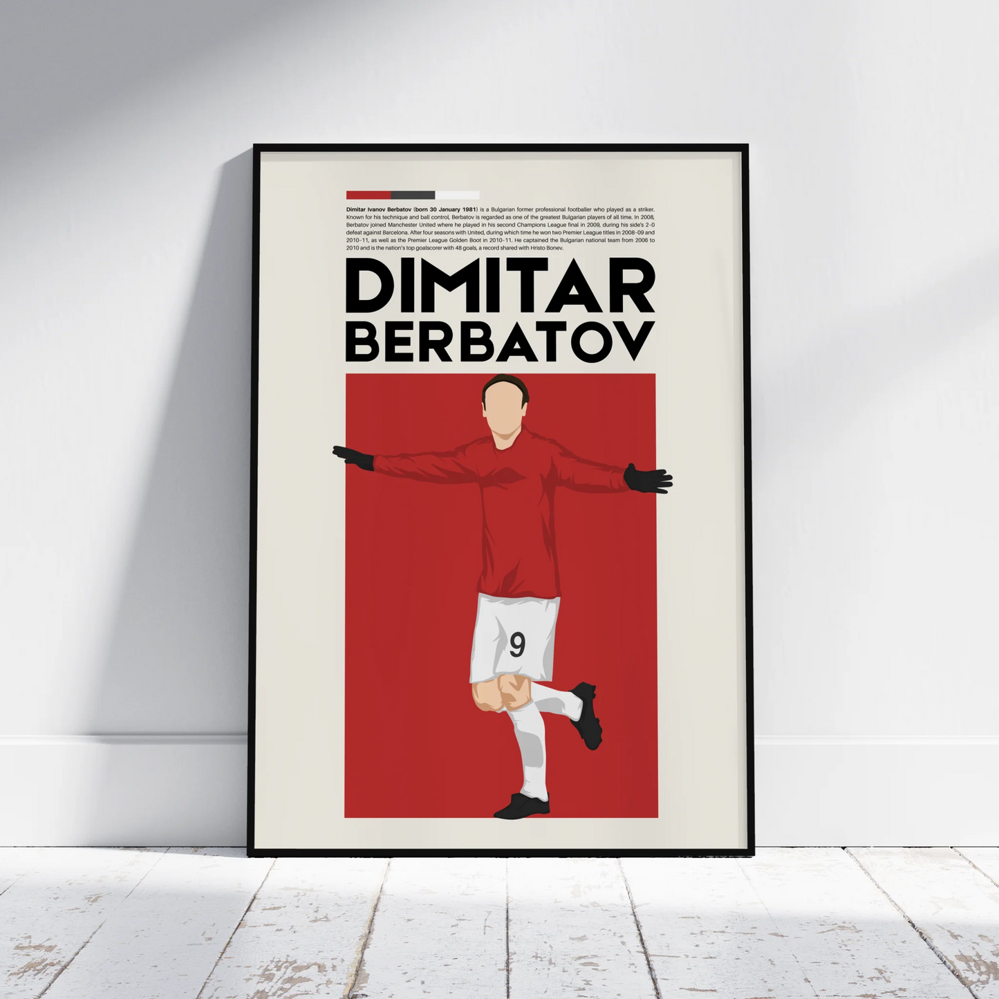 Dimitar Berbatov Man Utd - Minimalist Poster - Fans Favourites