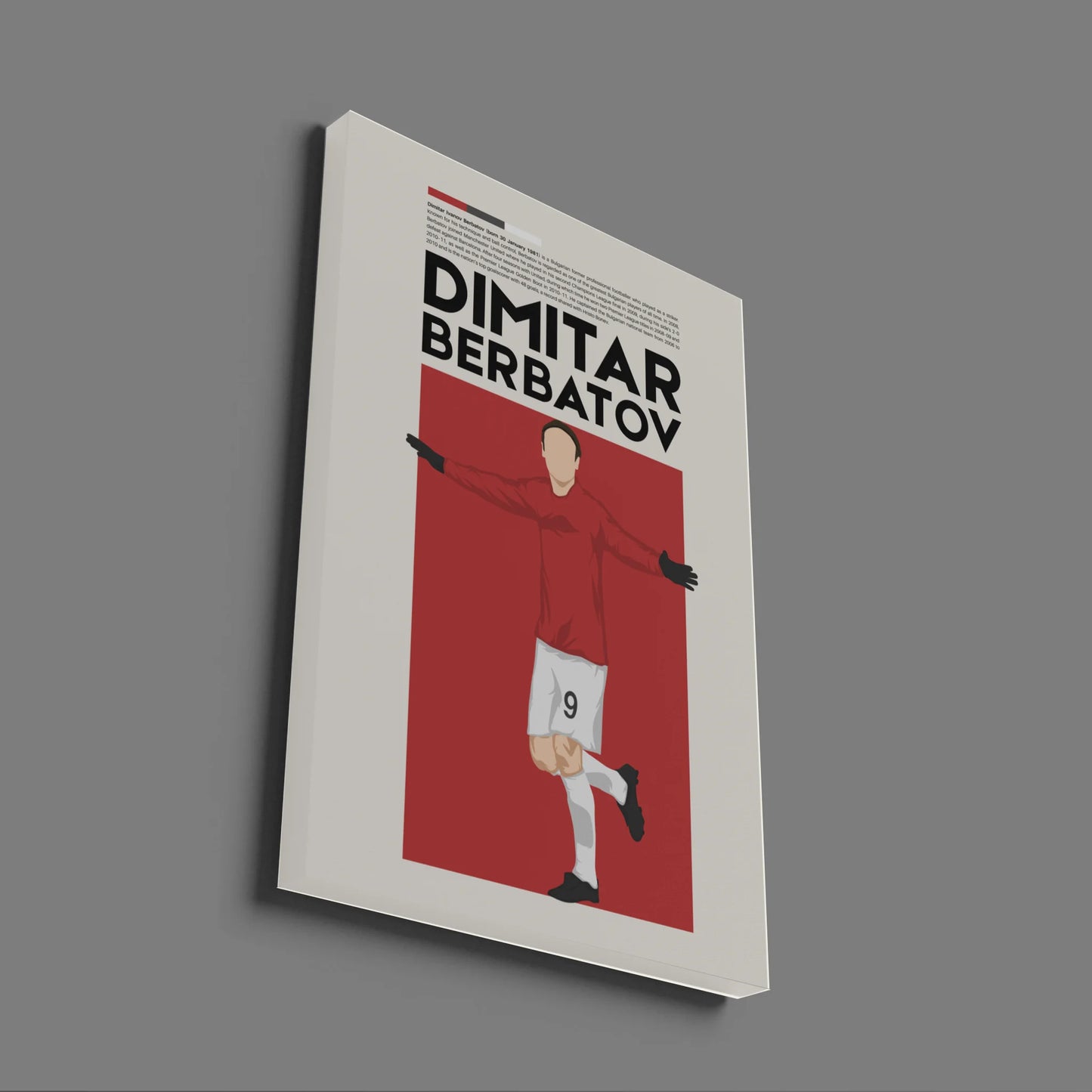 Dimitar Berbatov Man Utd - Minimalist Poster - Fans Favourites