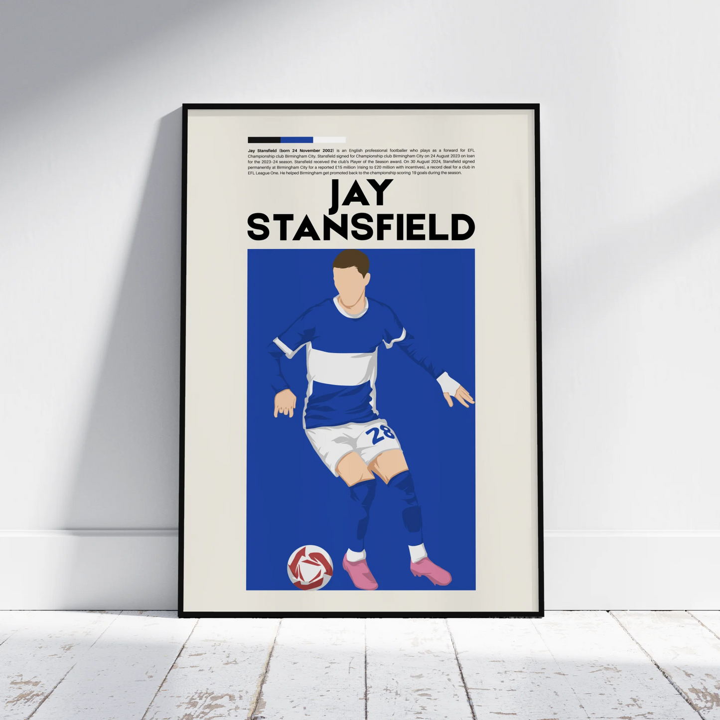 Jay Stansfield Birmingham - Minimalist Poster - Fans Favourites