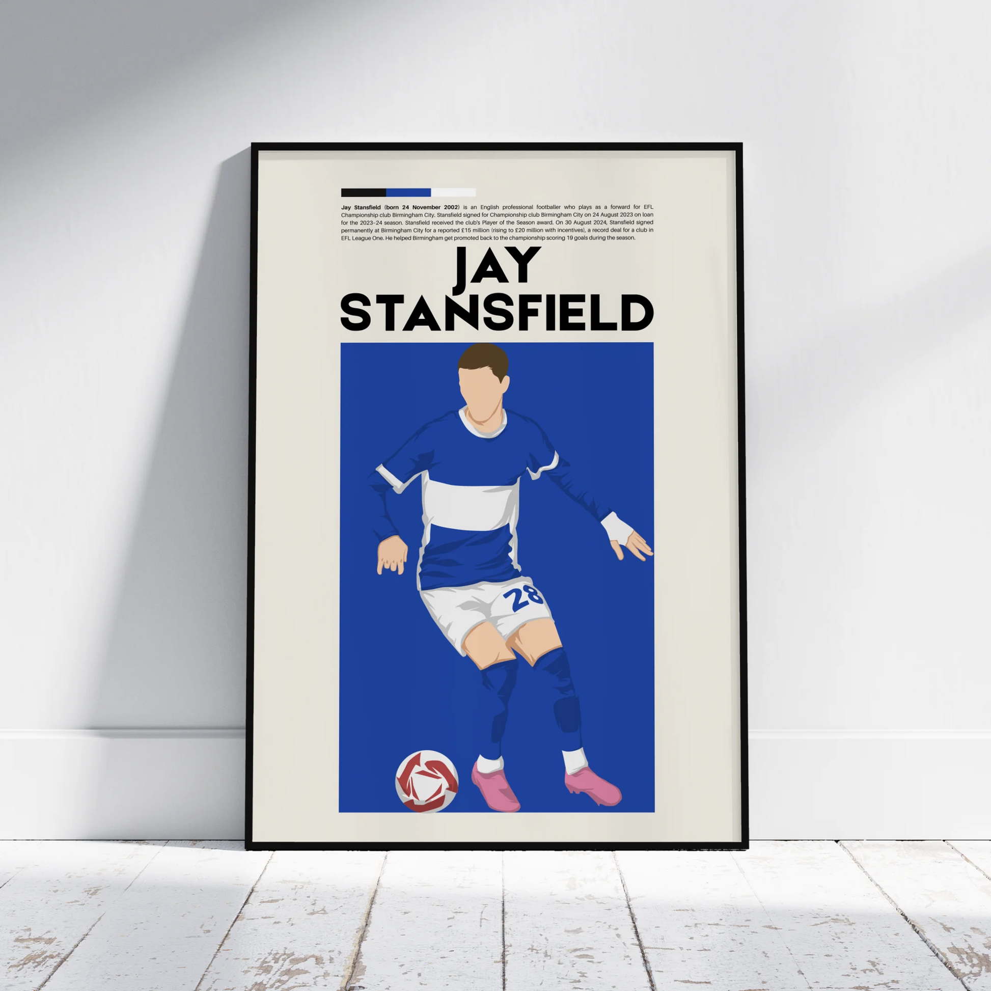 Jay Stansfield Birmingham - Minimalist Poster - Fans Favourites