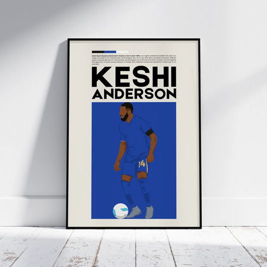 Keshi Anderson Birmingham - Minimalist Poster - Fans Favourites