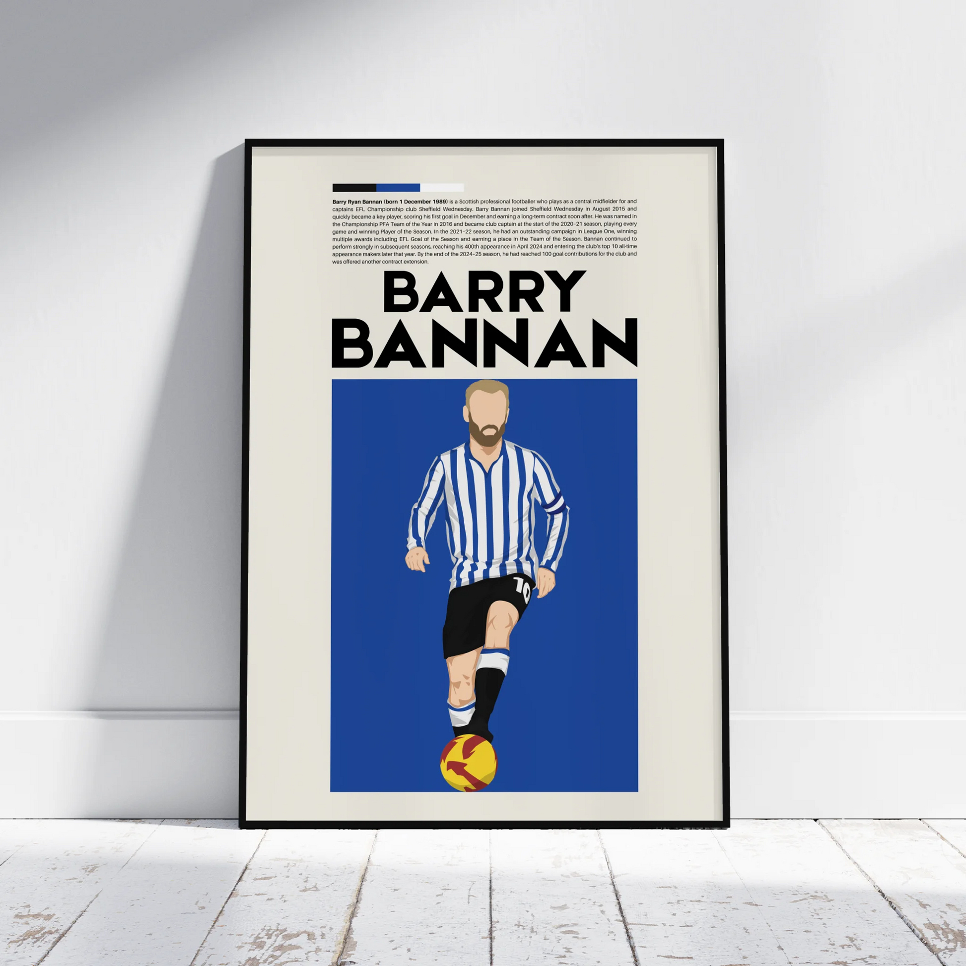 Barry Bannan Sheffield Wed - Minimalist Poster - Fans Favourites