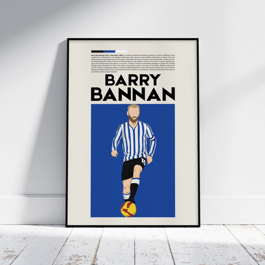 Barry Bannan Sheffield Wed - Minimalist Poster - Fans Favourites