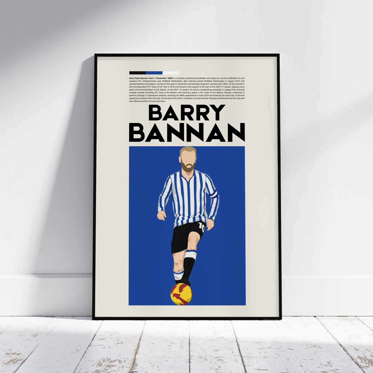 Barry Bannan Sheffield Wed - Minimalist Poster - Fans Favourites